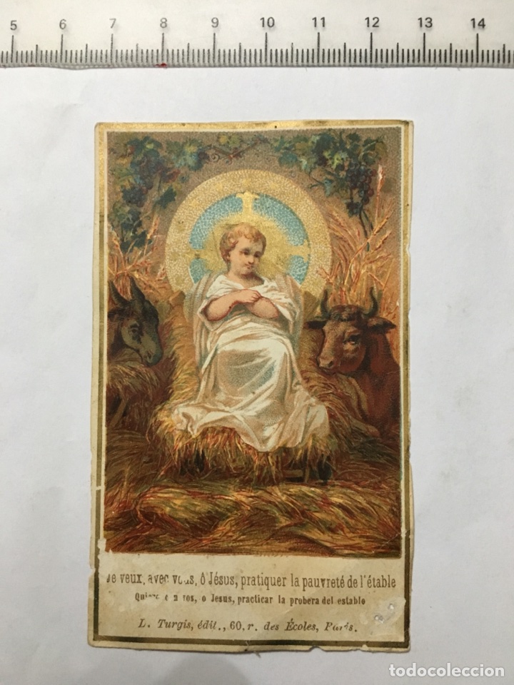 Otros art&iacute;culos de coleccionismo en papel: ESTAMPA RELIG. FRANCESA. NI&Ntilde;O JES&Uacute;S EN EL PESEBRE. H. 1920