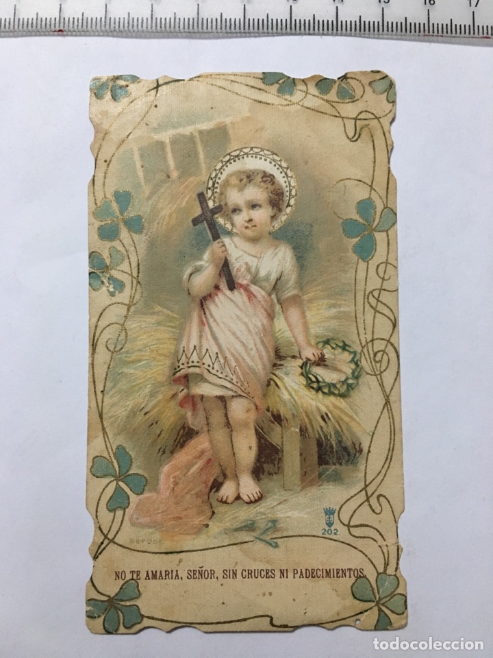 Otros art&iacute;culos de coleccionismo en papel: ESTAMPA RELIG. NI&Ntilde;O JES&Uacute;S CON LA CRUZ. H. 1920