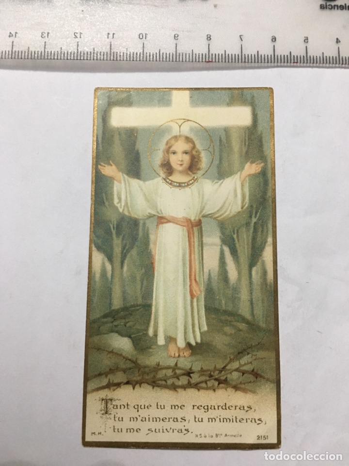 Otros Art&iacute;culos de Coleccionismo en Papel: ESTAMPA RELIG. NI&Ntilde;O JES&Uacute;S DE CRISTO RESUCITADO. Estampa francesa. H. 1920