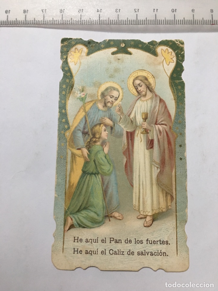 Paper Collecting Others: ESTAMPA RELIG. CRISTO PAN DE VIDA, S. JOS&Eacute; Y UN PEREGRINO. A&Ntilde;O 1899