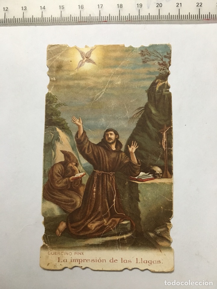 Otros Art&iacute;culos de Coleccionismo en Papel: ESTAMPA RELIGIOSA. SAN FRANCISCO DE AS&Iacute;S. La impresi&oacute;n de las llagas. A&Ntilde;O 1920
