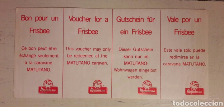 Vale canjeable Matutano