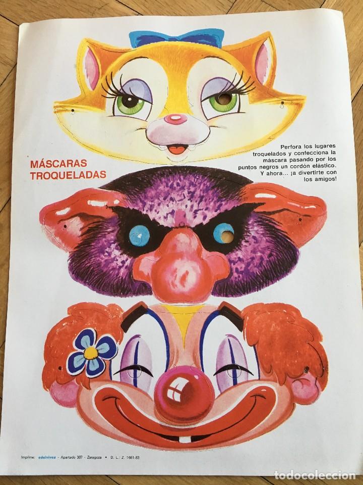 Otros Art&iacute;culos de Coleccionismo en Papel: 3 ANTIGUAS MASCARAS TROQUELADAS EDELVIVES 1983