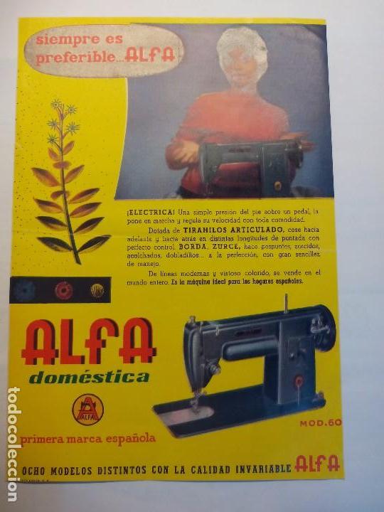 maquina de coser alfa con pedal - Compra venta en todocoleccion