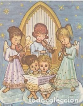 Sammelleidenschaft Andere Papierartikel: ESTAMPA - POSTAL - ANGELITOS - NO ESCRITA - NUEVA - 9,5 cm x 12 cm