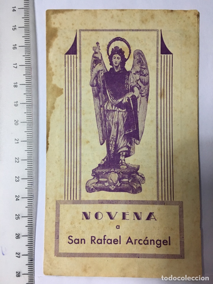 Otros Art&iacute;culos de Coleccionismo en Papel: NOVENA A SAN RAFAEL ARC&Aacute;NGEL. Tr&iacute;ptico. Tip. D. Martinez. VALENCIA. H. 1940?