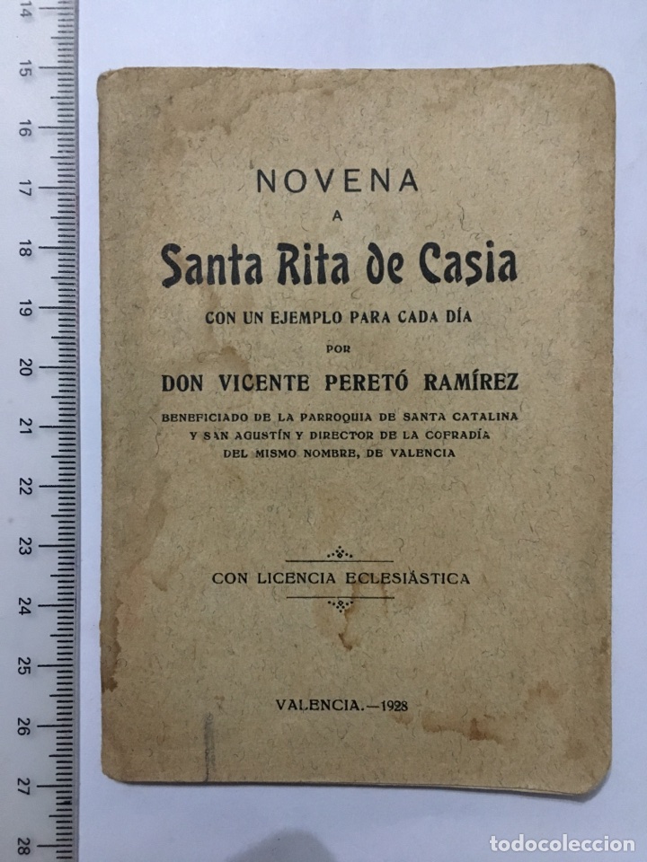 Otros Art&iacute;culos de Coleccionismo en Papel: NOVENA A STA. RITA DE CASIA POR D. VICENTE PERETO RAM&Iacute;REZ. VALENCIA,1928