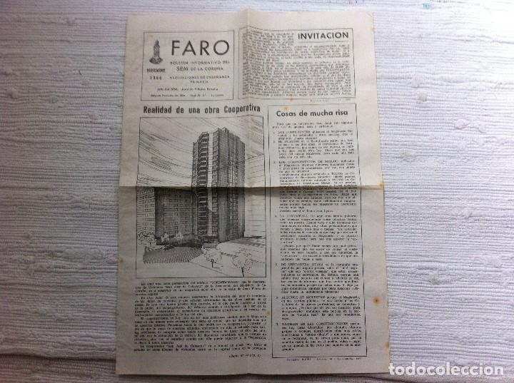 Paper Collecting Others: FARO.  BOLETIN INFORMATIVO DEL SEM DE LA CORU&Ntilde;A. 1966. (4 CARAS) MEDIDAS: 35 x 25cm.