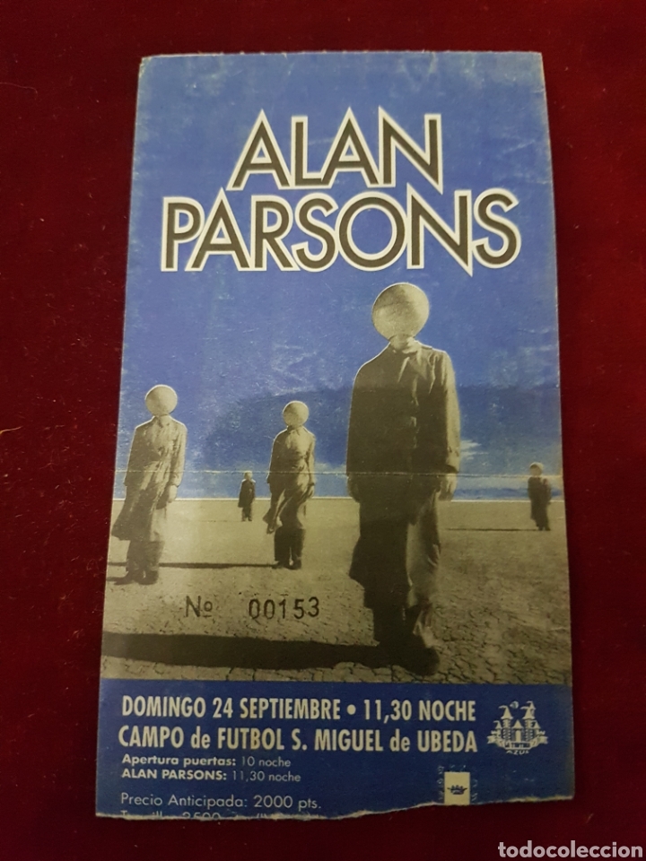 Otros art&iacute;culos de coleccionismo en papel: Entrada concierto Alan Parsons Ubeda