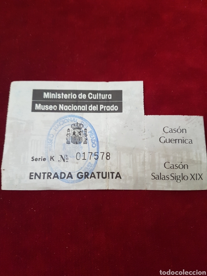 Otros Art&iacute;culos de Coleccionismo en Papel: Entrada Museo del Prado Cason Guernica