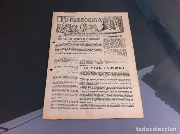 Sammelleidenschaft Andere Papierartikel: TU PARROQUIA (HOJA DOMINICAL DE LA CORU&Ntilde;A Y SU TERRITORIO) 1958. N&ordm; 1150