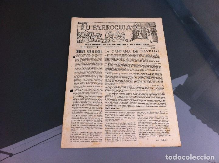 Sammelleidenschaft Andere Papierartikel: TU PARROQUIA (HOJA DOMINICAL DE LA CORU&Ntilde;A Y SU TERRITORIO) 1959. N&ordm; 1160