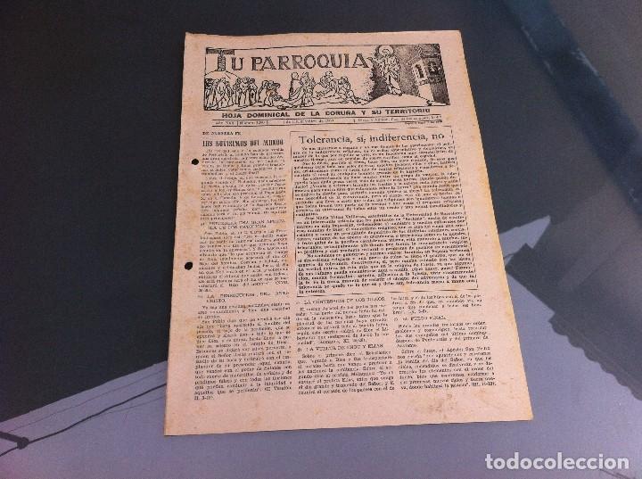 Sammelleidenschaft Andere Papierartikel: TU PARROQUIA (HOJA DOMINICAL DE LA CORU&Ntilde;A Y SU TERRITORIO) 1960. N&ordm; 1260