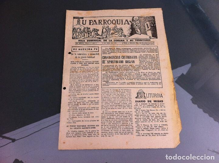 Sammelleidenschaft Andere Papierartikel: TU PARROQUIA (HOJA DOMINICAL DE LA CORU&Ntilde;A Y SU TERRITORIO) 1961. N&ordm; 1290