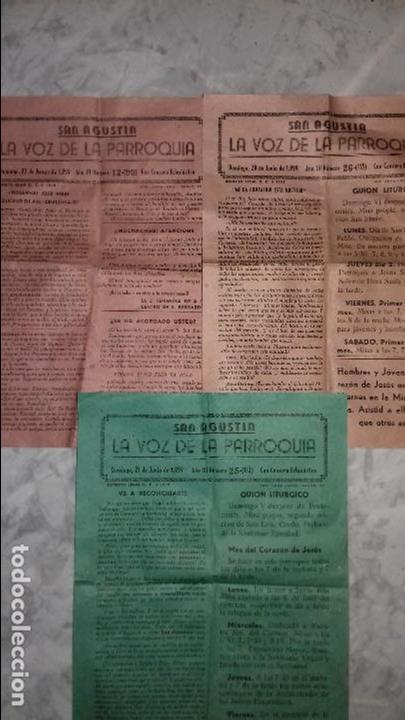 Otros Art&iacute;culos de Coleccionismo en Papel: 3 antiguo folleto religioso san agustin la voz de la parroquia.a&ntilde;o 1959