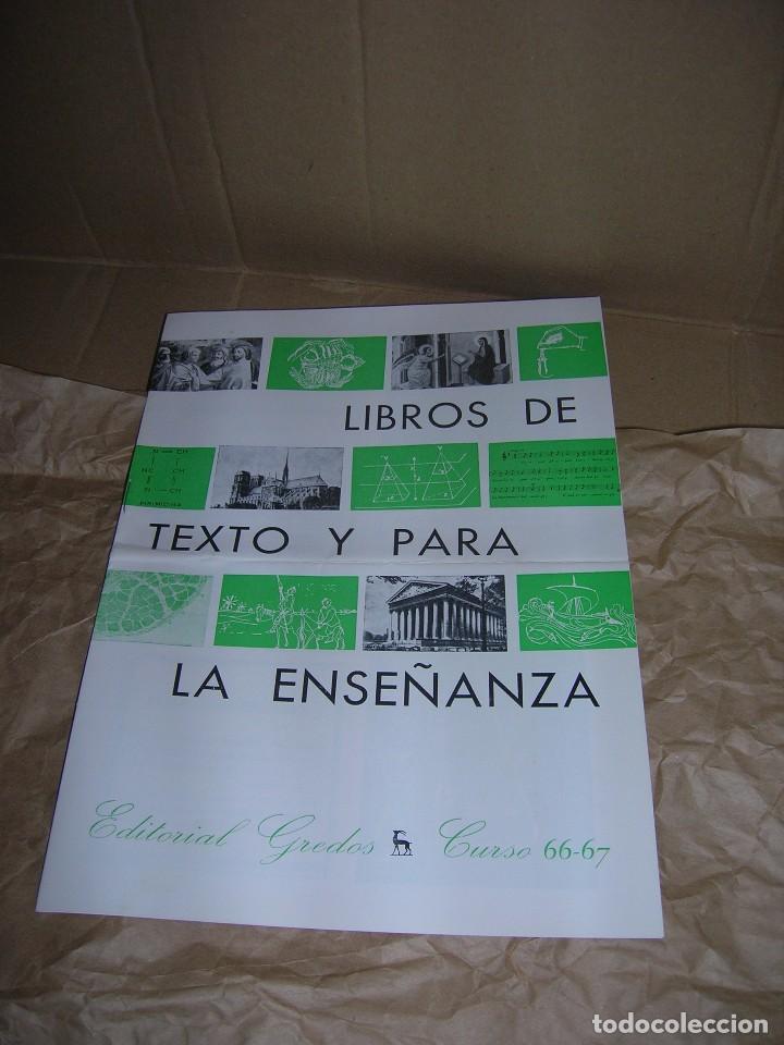 Otros Art&iacute;culos de Coleccionismo en Papel: Cat&aacute;logo Editorial Gredos. Libros de texto y ense&ntilde;anza. Curso 66-67.  A&ntilde;o 1966.