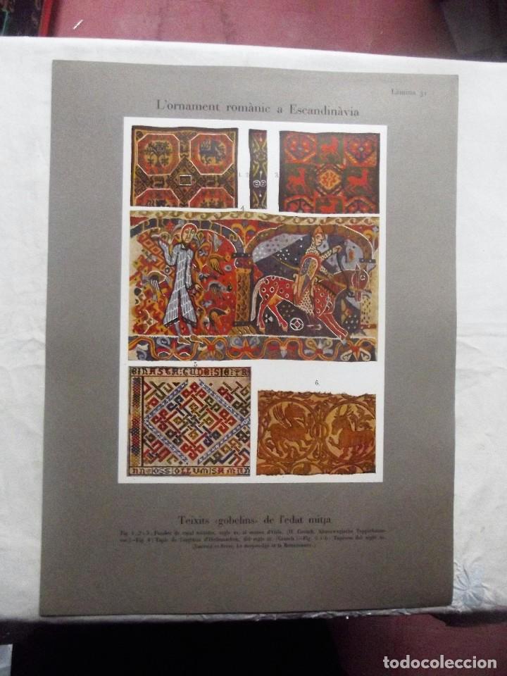 Otros Art&iacute;culos de Coleccionismo en Papel: L&acute;ORNAMENT ROMANIC A ESCANDINAVIA / TEIXITS GOBELINS DE L&acute;EDAT MITJA LAMINA N&ordm; 31