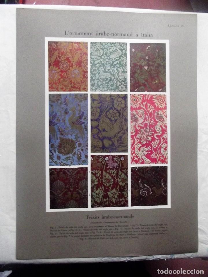 Otros Art&iacute;culos de Coleccionismo en Papel: L&acute;ORNAMENT ARABE - NORMAND A ITALIA / TEIXITS ARABE - NORMANDS  LAMINA N&ordm; 26