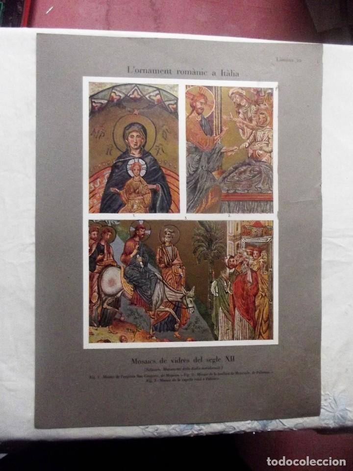 Otros Art&iacute;culos de Coleccionismo en Papel: L&acute;ORNAMENT ROMANIC A ITALIA / MOPSAICS DE VIDRES DEL SEGLE XII  LAMINA N&ordm; 22