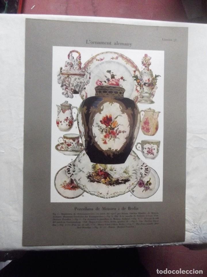Otros Art&iacute;culos de Coleccionismo en Papel: L&acute;ORNAMENT ALEMANY / PORCELLANA DE MEISSEN I DE BERLIN  LAMINA N&ordm; 58