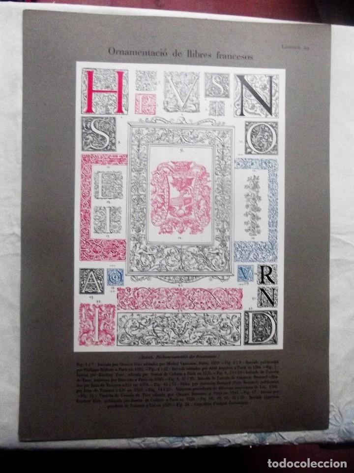 Otros Art&iacute;culos de Coleccionismo en Papel: ORNAMENTACIO DE LLIBRES FRANCESOS  LAMINA N&ordm; 29