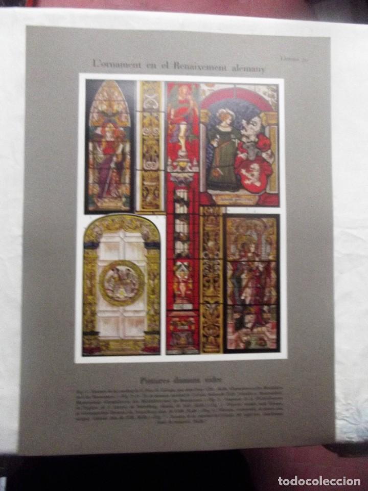 Outros artigos de papel: L&acute;ORNAMENTEN EL RENAIXEMENT  ALEMANY / PINTURES DAMUNT VIDRE  LAMINA N&ordm; 39