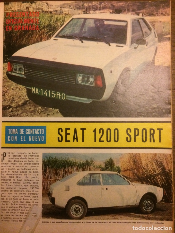 Outros artigos de papel: Reportaje autom&oacute;vil Seat 1200 sport de 1975