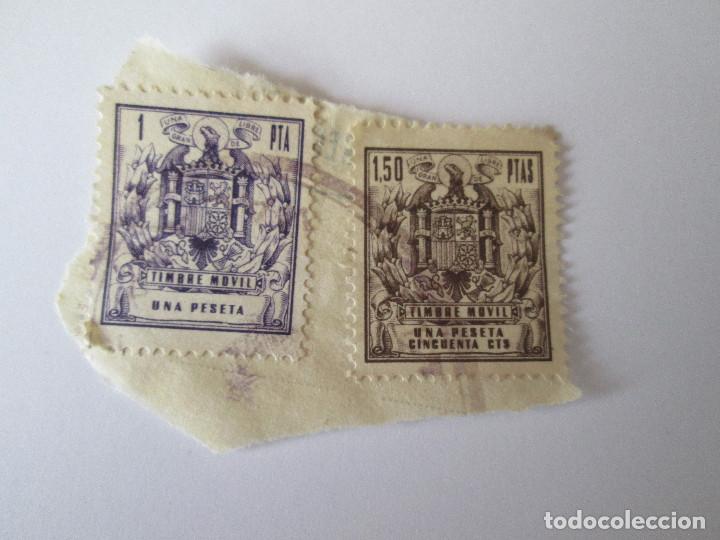 Otros art&iacute;culos de coleccionismo en papel: TIMBRE MOVIL 1 PESETA Y 1,50 PESETAS - USADOS