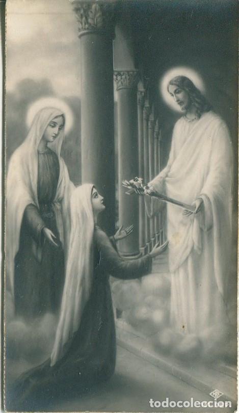 Otros art&iacute;culos de coleccionismo en papel: Estampa religiosa toma habito en religiosas clarisas de la divina providencia, barcelona 1928
