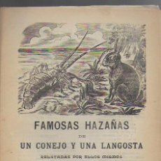 Otros Artículos de Coleccionismo en Papel: FAMOSAS HAZAÑAS DE UN CONEJO Y UNA LANGOSTA. BCN : EL ABANICO, S.A. 22X16CM. 4 P.