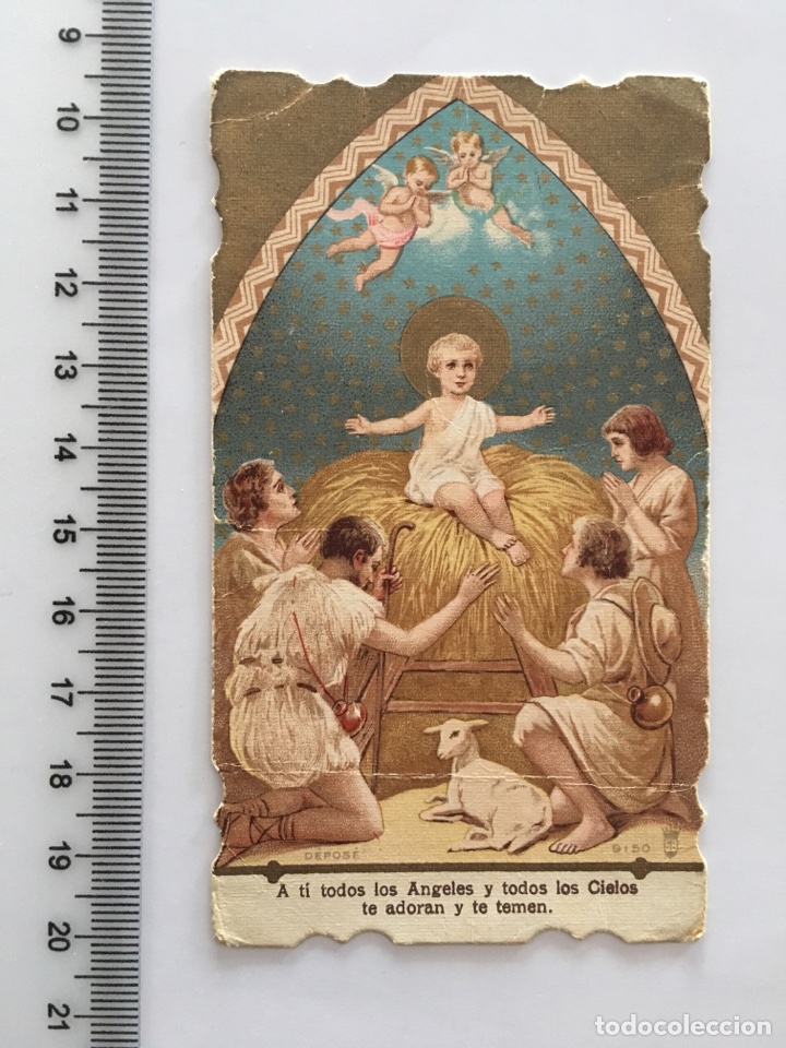 Otros art&iacute;culos de coleccionismo en papel: ESTAMPA RELIGIOSA. ADORACI&Oacute;N DE LOS PASTORES AL NI&Ntilde;O JES&Uacute;S. H. 1920?