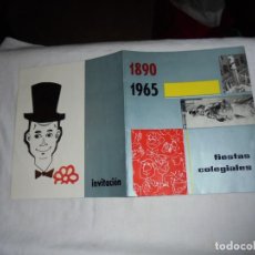 Otros Artículos de Coleccionismo en Papel: FOLLETO FIESTAS COLEGIALES COLEGIO DE LA INMACULADA DE GIJON 1890-1965