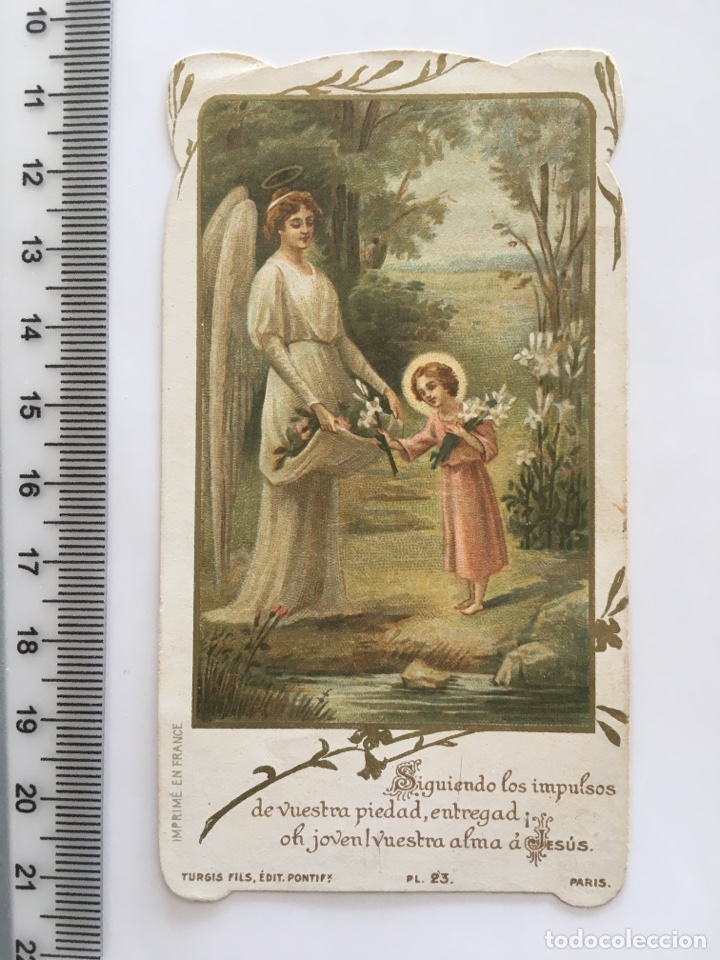 Otros Art&iacute;culos de Coleccionismo en Papel: ESTAMPA RELIGIOSA. &Aacute;NGEL Y NI&Ntilde;O JES&Uacute;S. H. 1920?
