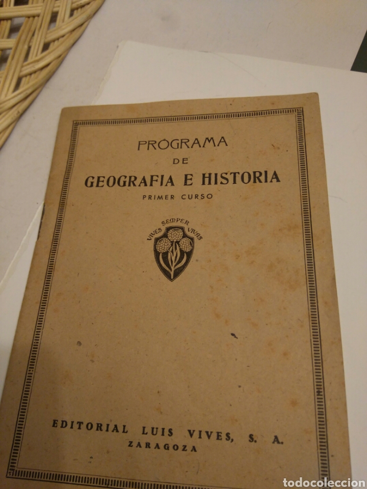 Otros Art&iacute;culos de Coleccionismo en Papel: Programa de Geograf&iacute;a e Historia Luis Vives