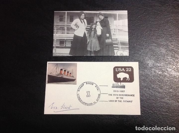 Otros Art&iacute;culos de Coleccionismo en Papel: AUT&Oacute;GRAFO DE SUPERVIVIENTE DEL TITANIC EVA HART FIRMA AUTOGRAFIADA A MANO
