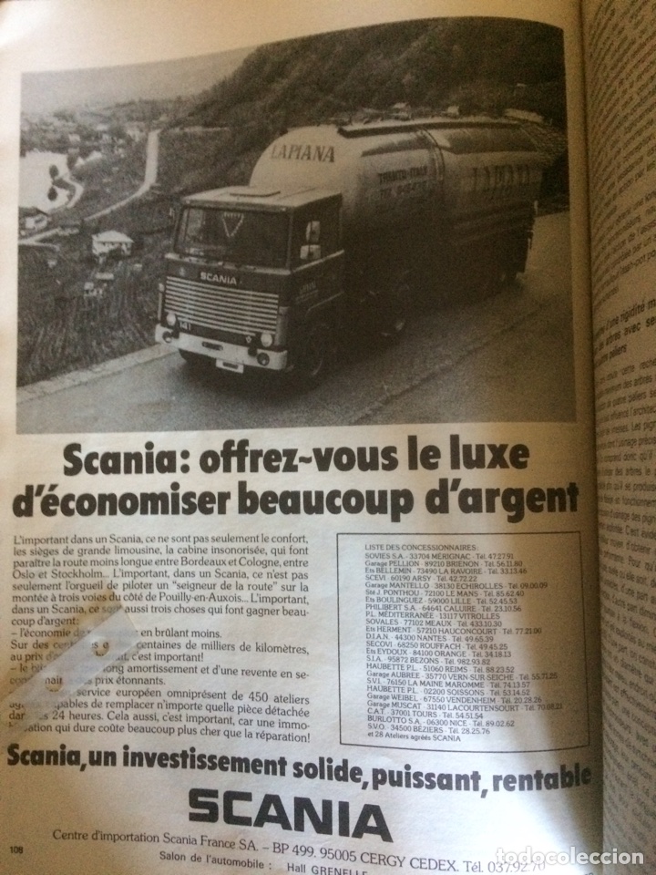 Outros artigos de papel: Publicidad cami&oacute;n scania de 1978