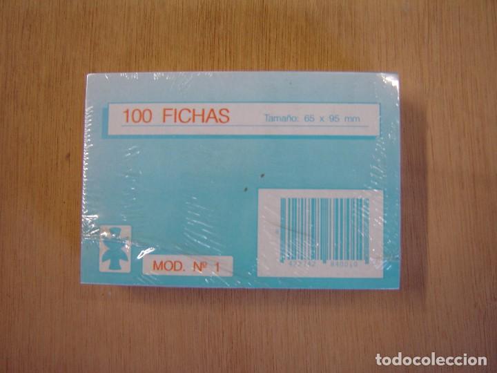 Otros Art&iacute;culos de Coleccionismo en Papel: Paquete de 100 fichas rayadas n&uacute;mero 1 - 65 x 95 mm
