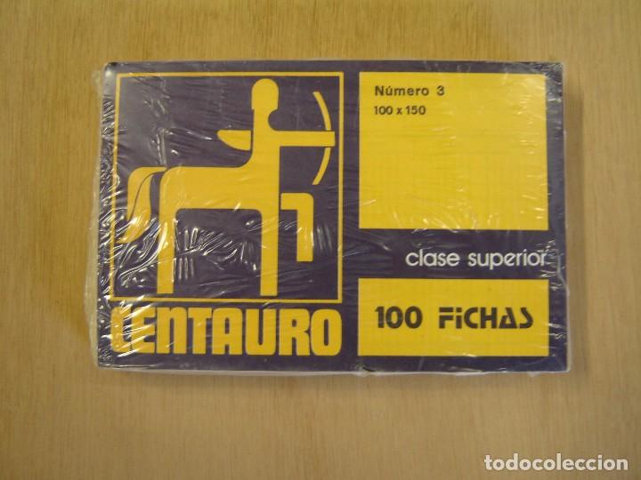 Otros art&iacute;culos de coleccionismo en papel: Paquete de 100 fichas n&uacute;mero 3 (Cuentas corrientes) - 100 x 150 mm