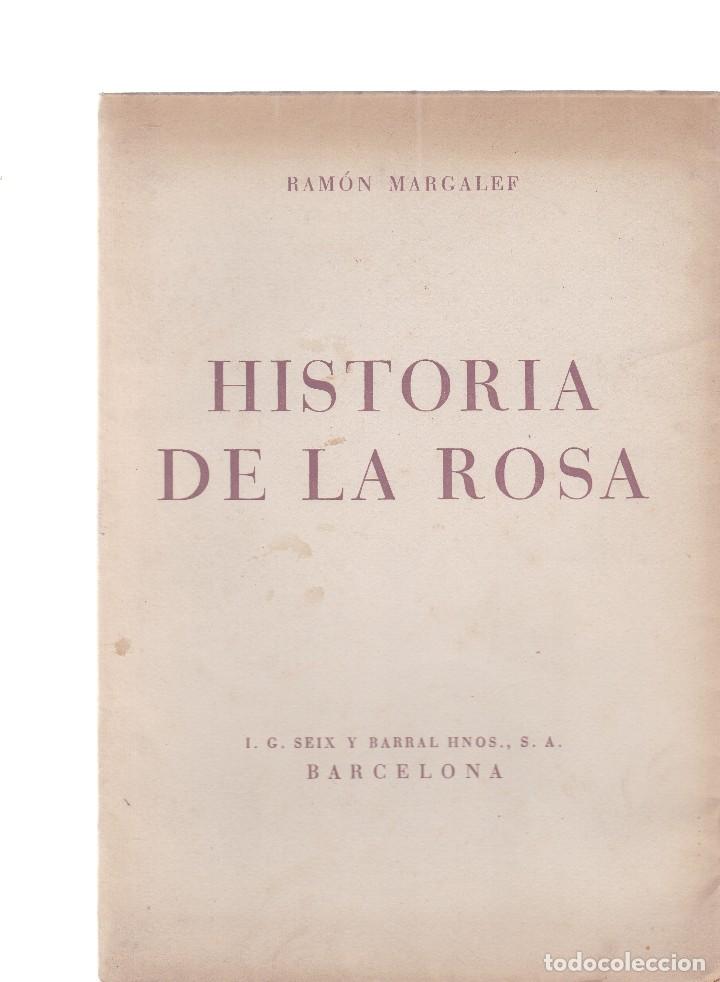 Otros Art&iacute;culos de Coleccionismo en Papel: RAMON MARGALEF - HISTORIA DE LA ROSA - FELICITACION NAVIDAD 1952 / SEIX BARRAL