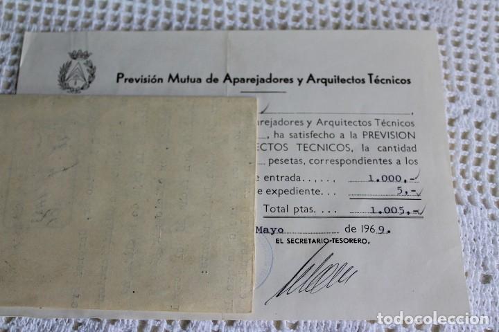 Otros Art&iacute;culos de Coleccionismo en Papel: ANTIGUA HOJA DOCUMENTO 1969 PREVISION MUTUA DE APAREJADORES Y ARQUITECTOS TECNICOS MURCIA