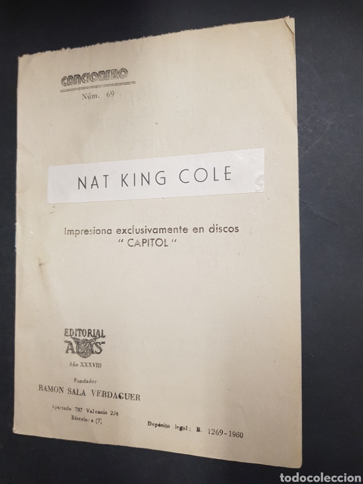 Paper Collecting Others: Cancionero - nat king cole - tdkp6