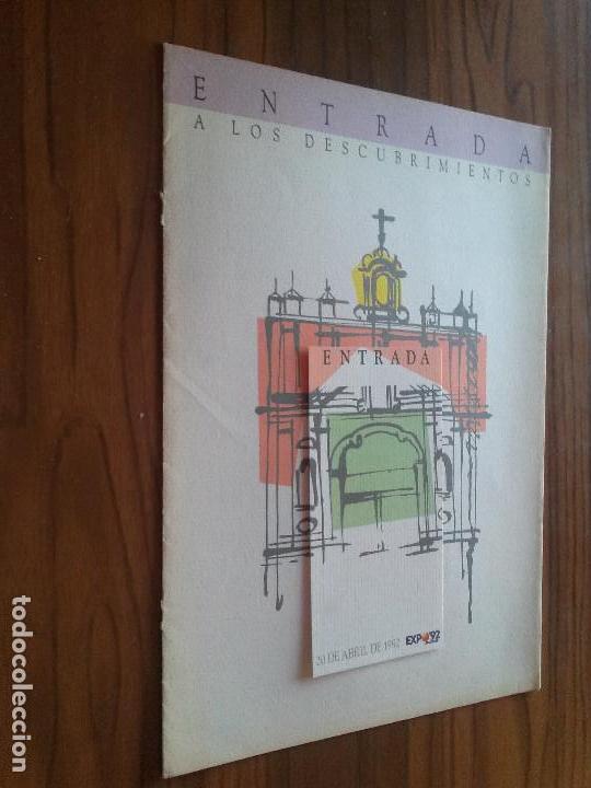 Sammelleidenschaft Andere Papierartikel: ENTRADA. PUBLICITARIO Y ENTRADA A LOS DESCUBRIMIENTOS. BUEN ESTADO.