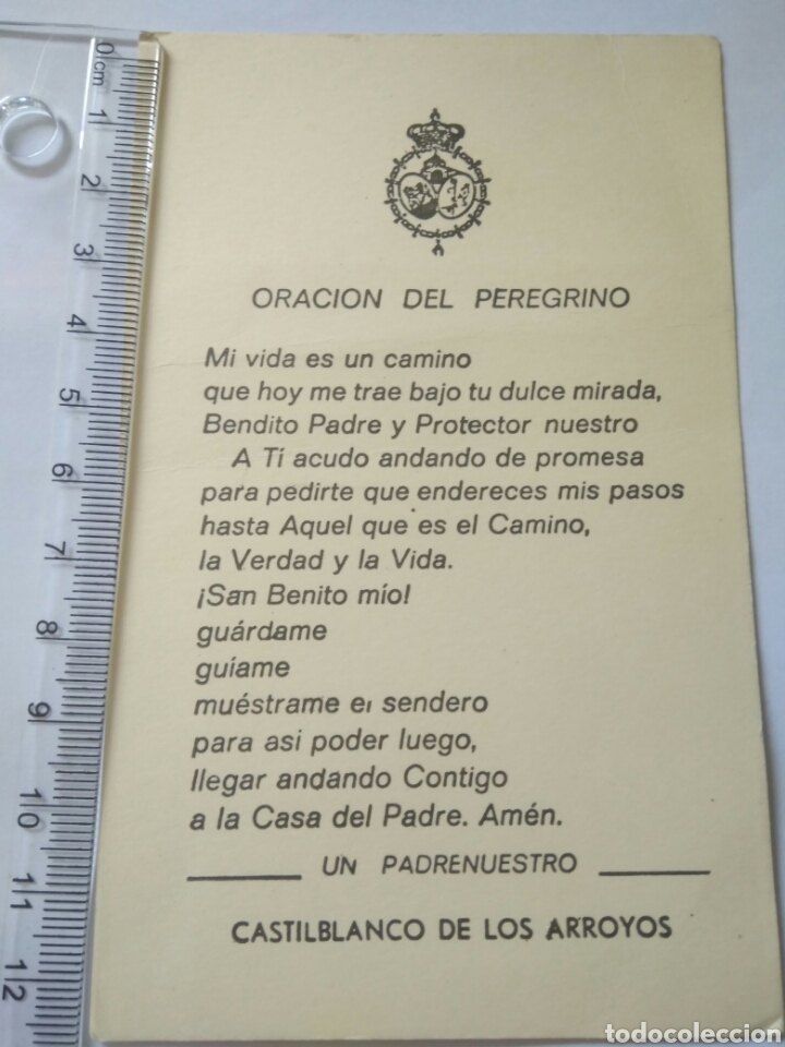 Otros Art&iacute;culos de Coleccionismo en Papel: ORACION DEL PEREGRINO CASTIBLANCO DE LOS ARROLLOS A&Ntilde;OS 60