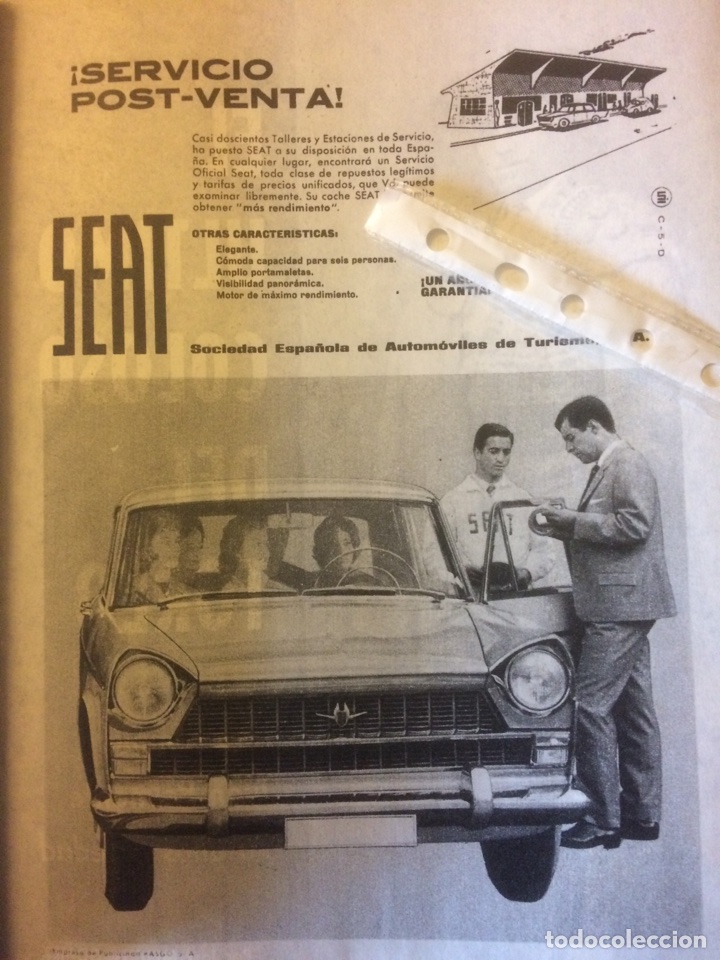 Outros artigos de papel: Publicidad autom&oacute;vil Seat 1400 c de 1962