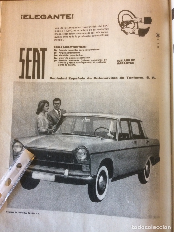 Outros artigos de papel: Publicidad autom&oacute;vil Seat 1400 c de 1962