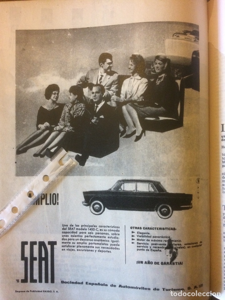 Outros artigos de papel: Publicidad autom&oacute;vil Seat 1400 c de 1962