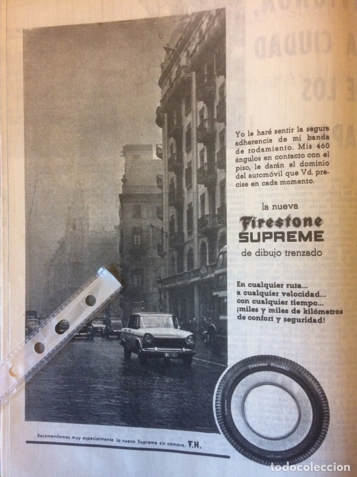 Outros artigos de papel: Publicidad Neum&aacute;ticos firestone de 1962 Seat 1400