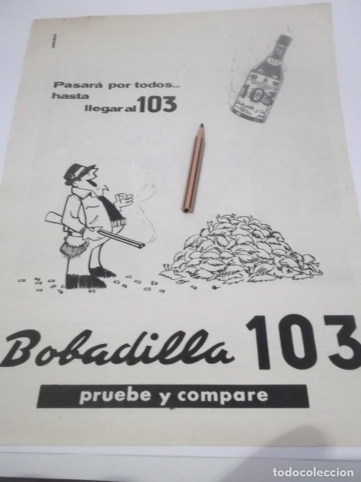 Otros Art&iacute;culos de Coleccionismo en Papel: RECORTE PUBLICIDAD 50/60 - CO&Ntilde;AC-BRANDY 103 -BOBADILLA-(dibujo cazador con escopeta)