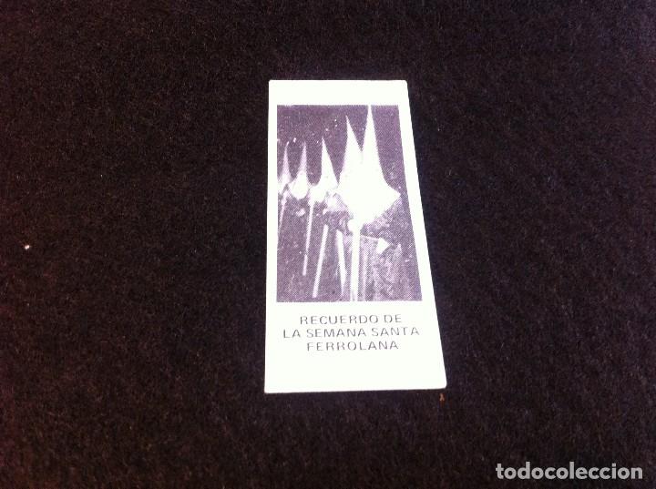 Collectionnisme Papier divers: ESTAMPA SEMANA SANTA FERROL.  CARTULINA. D&Eacute;CADA DE 1980.MEDIDAS:  8 x 3,5cm.