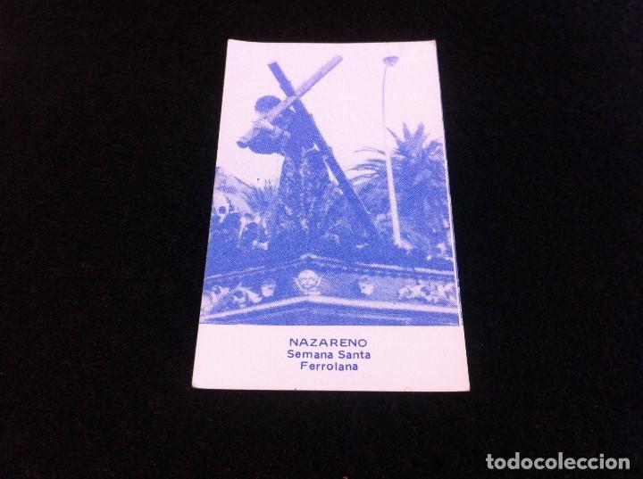 Collectionnisme Papier divers: ESTAMPA SEMANA SANTA FERROL. (NAZARENO ) CARTULINA. D&Eacute;CADA DE 1980.MEDIDAS: 9 x 5,5cm.
